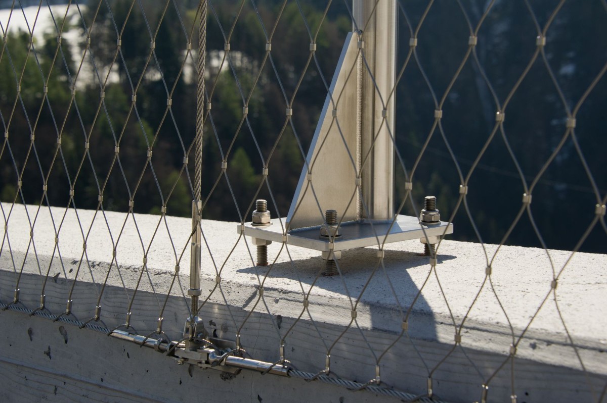 橋梁不銹鋼繩防墜軟網